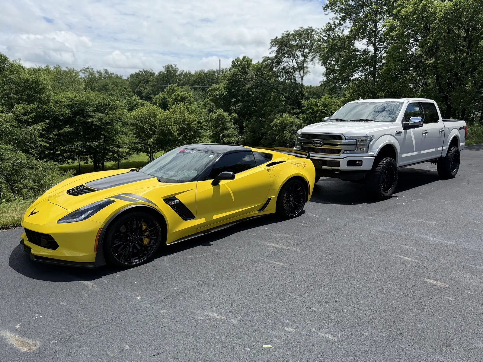 A freshly detailed Corvette with a deep, glossy finish by Wax N' Go